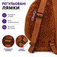 Детский плюшевый рюкзак «Обезьянка» 48 см, мягкий рюкзак-игрушка для мальчиков и девочек от 3 лет, коричневый - изображение 6