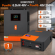 Готовий комплект резервного живлення PowMr 6.2kW 48V + акумулятор LiFePO4 48V 200Ah (чиста синусоїда, BMS) - зображення 1