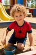 Детская футболка Человек-Паук ⬩ рашгард Spider-Man Jeccordi ⬩ красный ⬩ 120 - изображение 3