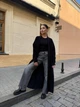 Кардиган пухнастий вільного прямого крою One size Чорний 2067 - зображення 4