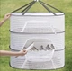 Подвесная 3-х ярусная сетка для сушки рыбы, фруктов, овощей и зелени 60×40×66 см – складная сушилка с молнией - изображение 7