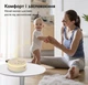 Портативна звукова колонка для сну немовлят Skyset SK-W15 White Акумуляторний генератор білого шуму на 20 звук із нічником - изображение 4