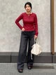 Лонгслив длинный женский Uniqlo 987324447 L Красный (1160532000) - изображение 11
