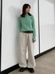 Толстовка женская Uniqlo 640271525 L Зеленая (1160533565) - изображение 11