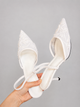 Слингбэки с вышивкой, туфли в стиле Zara Женские Meideli Белый 37 (24 см) Код: F566 white - изображение 5