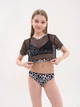 Комплект для купания для девочек и подростков Fuba 333672 черный 38 (12-14 лет) бедра 80-83 см 146-152 см - изображение 9