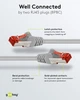 Патч-корд Goobay RJ45 SFTP6 2.0m patch AWG28 LSOH D=6.0mm Cu PoE+ сірий(75.05.0887) - зображення 3