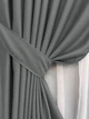 Комплект готовых штор VR-Textil Шенил однотонный № 1592ш Серый 150х270 см 2 шт (33-0557) - изображение 5