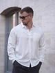 Мужская рубашка классическая однотонная Tencel Comfort Белая M - изображение 1