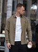 Мужская рубашка классическая однотонная Tencel Comfort Оливковая M - изображение 4