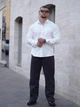 Мужская рубашка классическая однотонная Tencel Comfort Белая M - изображение 5