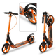 Самокат двухколесный складной с колесами 200мм и дисковым тормозом Scooter Prime 1364 Orange-Black - зображення 3