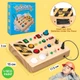 Розвивальна дошка TINTECUSA Busy Board у стилі Монтессорі з LED підсвіткою, перемикачами , дерев’яна сенсорна іграшка для дітей - зображення 2