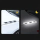 Светоотражающие декоративные наклейки для авто SafetyStickers, белые, 6 штук - изображение 5