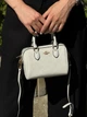 Сумка жіноча шкіряна з принтом в стилі Coach Rowan White Satchel In Signature Canvas - изображение 10