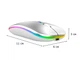 Беспроводная бесшумная мышь BauTech со светодиодной RGB подсветкой Bluetooth + 2.4 ГГц Белый (1009-788-01) - изображение 1