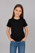 Футболка детская NoBrand Classic кулирная гладь черная 98 (TSH-GIRL-BLK-98) - изображение 1
