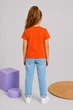 Футболка детская NoBrand Classic кулирная гладь оранжевая 122 (TSH-GIRL-ORG-122) - изображение 2