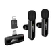 Микрофон беспроводной двойной Hoco L20A Lightning/USB-C Black (6942007655507) - изображение 1