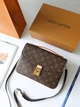 Сумка жіноча Louis Vuitton Pochette Metis combi коричнева Луі Вітон (133) - изображение 1