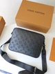 Сумка чоловіча месенджер Louis Vuitton Trio Messenger чорна (134) - зображення 10
