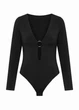 Боди с кольцом Stradivarius черный XS - изображение 3