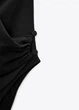 Боди черный драпированный Zara с бретельками XS - изображение 8