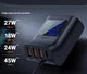 Автомобильное зарядное устройство для ACEFAST B8 Digital Display Car HUB Charger 2.4A, 90W, 4хUSB + Type-C Black (AFB8) - изображение 7