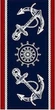 Полотенце пляжное велюр-махра Якоря 70*140 см - изображение 2