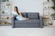 Прямий диван MÜNGER Sofa Gemütlich 166x102x78, з механізмом єврокнижка, з оббивкою з тканини Mars 01 - зображення 8