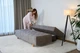 Прямий диван MÜNGER Sofa Bequem 192x92x80, з механізмом єврокнижка, з оббивкою з тканини Аляска 05 - зображення 8