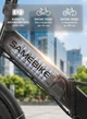 Велосипед електричний потужний складний електро фетбайк для дорослих fatbike з фарою корзиною та крилами жіночий чоловічий електровелосипед з широкими колесами для міста села Shimano на акумуляторі 750W 48V 13Ah LOTDM20 SAMEBIKE Чорний глянсовий 73889 - зображення 3