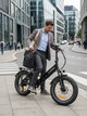 Велосипед електричний потужний складний електро фетбайк для дорослих fatbike з фарою корзиною та крилами жіночий чоловічий електровелосипед з широкими колесами для міста села Shimano на акумуляторі 750W 48V 13Ah LOTDM20 SAMEBIKE Чорний глянсовий 73889 - зображення 6