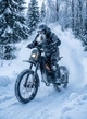 Велосипед электрический мощный электро фетбайк горный велосипед для взрослых fatbike с дисплеем фарой на аккумуляторе с крыльями мощной рамой мужской для города села бездорожье Shimano 2000W 48V 30AH GT2000 OUXI Черный 73893 - изображение 13