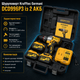 Аккумуляторный ударный шуруповерт Krafftec DCD996P3 48 В 6 Ач 130 Нм бесщеточный с двумя аккумуляторами патроном 13 мм и кейсом - изображение 3