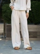 Женские брюки летние льняные Tencel Linen Бежевые S - изображение 4
