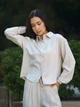 Рубашка женская летняя льняная Tencel Linen Бежевая XL - изображение 1