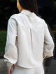 Рубашка женская летняя льняная Tencel Linen Бежевая XL - изображение 7