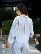 Рубашка женская летняя льняная Tencel Linen Голубая XL - изображение 5