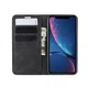 Чохол Taba Retro-Skin для iPhone XR-книжка шкіра PU з візитницею чорний - зображення 5