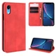Чохол Taba Retro-Skin для iPhone XR-книжка шкіра PU з візитницею червоний - зображення 1