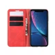 Чохол Taba Retro-Skin для iPhone XR-книжка шкіра PU з візитницею червоний - зображення 5