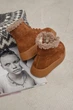 Жіночі зимові замшеві рудого кольору черевики PARADIZE SHOES з шнурівкою та хутряною опушкою на високій підошві 37 розмір (устілка 24,1 см) - зображення 5