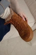 Жіночі зимові замшеві рудого кольору черевики PARADIZE SHOES з шнурівкою та хутряною опушкою на високій підошві 37 розмір (устілка 24,1 см) - зображення 6
