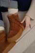 Жіночі зимові замшеві рудого кольору черевики PARADIZE SHOES з шнурівкою та хутряною опушкою на високій підошві 37 розмір (устілка 24,1 см) - зображення 7
