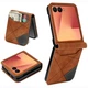 Захисний чохол Deexe Rhombus Card для Samsung Galaxy Flip 8 - Brown - зображення 1