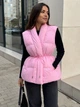Жилетка женская Lady Yep 30511 утепленная кимоно на запах с поясом 42 розовая - изображение 1