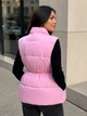 Жилетка женская Lady Yep 30511 утепленная кимоно на запах с поясом 42 розовая - изображение 3