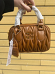 Женская сумка кросс-боди Miu miu 2310 (19×13×6) коричневая - изображение 6