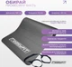 Коврик для йоги EasyFit NBR EF-1919-GY каучуковый каремат для фитнеса 180 х 60 х 1 см Серый (56001245) - изображение 2